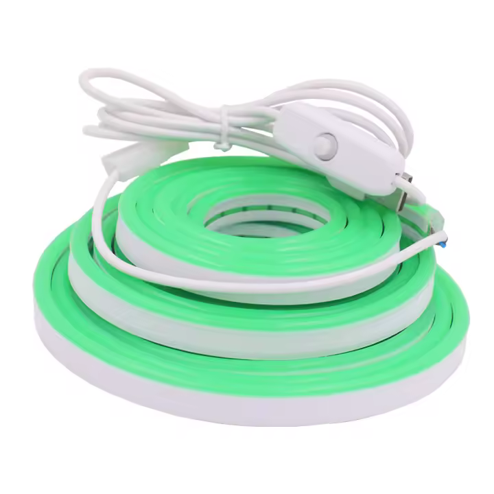 Tira de luces Led de neón con interruptor, cinta de señal Flexible impermeable, 5V, USB, 2835, 120Led/m, para decoración del hogar, armario de baño - 1