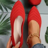 Nuevos Zapatos planos con punta puntiaguda para oficina, barco, Color sólido, tejidos, sin cordones, zapatillas De Ballet informales, mocasines para Mujer, Zapatos De Mujer - details 21