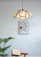 TOMAXIN-Lámpara de techo de pétalos Retro, bombilla LED E27 de tres colores, para comedor, sala de estar, dormitorio, salón de té - details 6