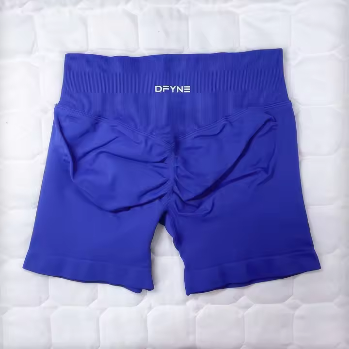 DF Impact con mujeres Scrunch Bum Gym Pantalones cortos de yoga sin costuras Entrenamiento Biker Stretch Fiess Short - 1