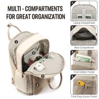 Mochila de viaje para mujer con puerto de carga USB , impermeable,bolsa para computadora portátil para deporte al aire libre - details 5