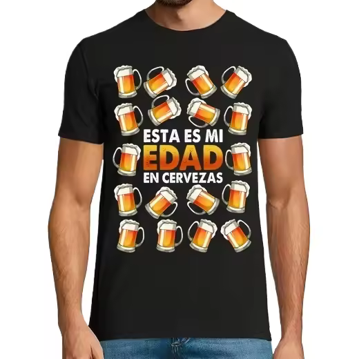 18 Cervezas Regalo Cumpleaños 18 Años Cerveza Alcohol Graciosa Camisetas CERVEZA,Pack Regalo Camiseta Personalizada - 1