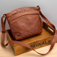 Bolso de Hombro de Cuero PU Suave para Mujer Estilo Retro Bolso Bandolera de Doble Cremallera Gran Capacidad Bolso Diario - details 6