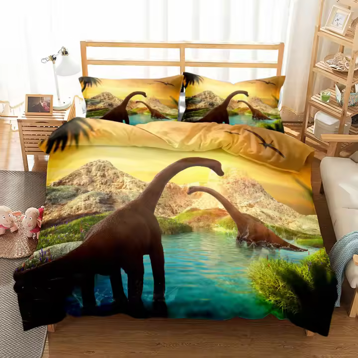 Juego de Fundas de Almohada de Dinosaurios del Mundo 2025 Polyester de Alta Calidad - 1