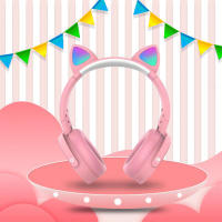Auriculares inalámbricos de burbujas de descompresión, audífonos con orejas de gato, bonitos auriculares de música estéreo HIFI con luz Flash, Soporte para tarjeta TF/AUX/FM, reproducción con micrófono - details 3
