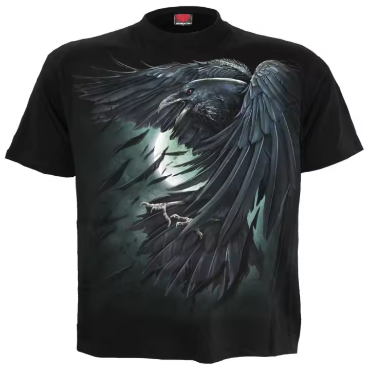 Camiseta SPIRAL DIRECT SHADOW RAVEN NEGRO - 1
