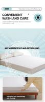 Protector de colchón impermeable con cremallera, Funda de colchón silenciosa suave y transpirable para cama individual o doble, tamaño Queen/King - details 14