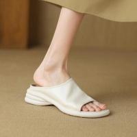 Sandalias de Verano para Mujer de Zapatillas de Cuero Suave Plataforma Cualificada de Suela Suave Rosa - details 1