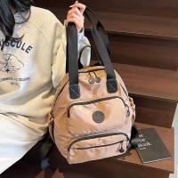 Mochila deportiva de nailon de estilo coreano, bolso de hombro de viaje de nailon de gran capacidad, bolso de mano de Color sólido, bolso de Fitness para ordenador - details 2