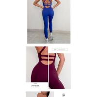 Mono de alta elasticidad para mujer, mameluco de yoga suave y transpirable con almohadillas, ropa deportiva para saltar - details 4
