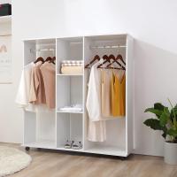 Armario de Ropa con Ruedas Organizador de Ropa de Dormitorio de 120x40x128cm en Negro - details 35