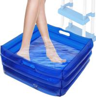 Baño de Pie Inflable Portátil Doble Función para Entrada de Piscina y Baño de Perros Material PVC - details 2