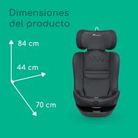 Silla Coche 360, 0-12 años, 40-150 cm, Silla Coche, Instalación Pata Apoyo, Giro 360, 8 Posiciones Reclinación, 12 Posiciones Reposacabezas, Full Black - details 28
