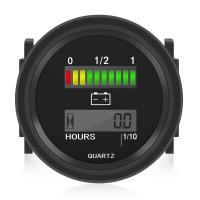 Indicador de carga de estado de batería digital LED de 12 V/24 V/36 V/48 V/72 V con indicador de horas negro - details 0