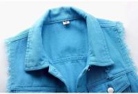 Chaleco Sin Mangas de Moda para Mujer Primavera-Otoño 2025 Chaleco Cowboy de Un solo Pecho Estilo Coreano Dulce y Corto - details 23