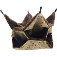 Colchón Colgante de Hamster de 3 Capas Diseño de Laberinto de Conejo Cama Cálida de Vellón para Pequeños Animales Nido de Jabalí para Invierno, Primavera y Otoño - details 0