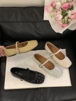 Xiaoxiangfeng remache Mary Jane zapatos nueva cabeza cuadrada boca poco profunda solo zapatos de fondo plano cinturón de una palabra zapatos pequeños de cuero - details 22
