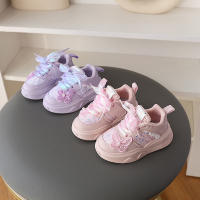 Zapatos para niñas primavera nuevos zapatos de papá extranjero zapatillas de malla para niños zapatillas para correr con diamantes de imitación con lazo - details 13