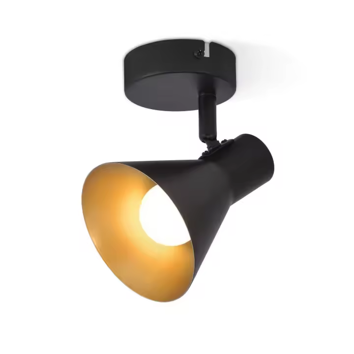 CBJKTX Focos E14 Negro Retro 330 °   Lámpara giratoria de pared de Metal para pasillo, dormitorio, sala de estar, escalera - 1