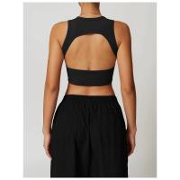 Chaleco de yoga sin mangas con cuello halter para mujer Chaleco deportivo ajustado con cuello halter - details 8