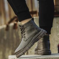 Botas Martin Vintage para otoño e invierno, botas altas de cuero para hombre, tendencia de moda, estilo informal de motocicleta, color negro - details 2