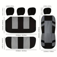 Juego completo de asientos delanteros y traseros para coche, fundas interiores automotrices de tela Universal para SUV, sedán y furgoneta - details 5