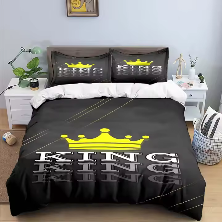 Conjunto de Cama de Lujo de Animales Lindos Tamaño Rey-Reina Material de Poliéster - 1