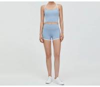 Pantalones cortos de Yoga para mujer, Shorts deportivos finos de cintura alta, mallas transpirables de secado rápido, ajustados, para entrenamiento y Fitness - details 8