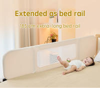 PANGDUBE Barrera de seguridad para cama de bebé, cama multifuncional para bebé en la cama con bolsa de almacenamiento y cuerda de fijación, barandilla para cama de niño - details 3