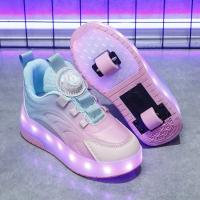 Zapatillas deportivas informales luminosas recargables por USB para niños y niñas, rueda de luz LED, patines deportivos para exteriores - details 14