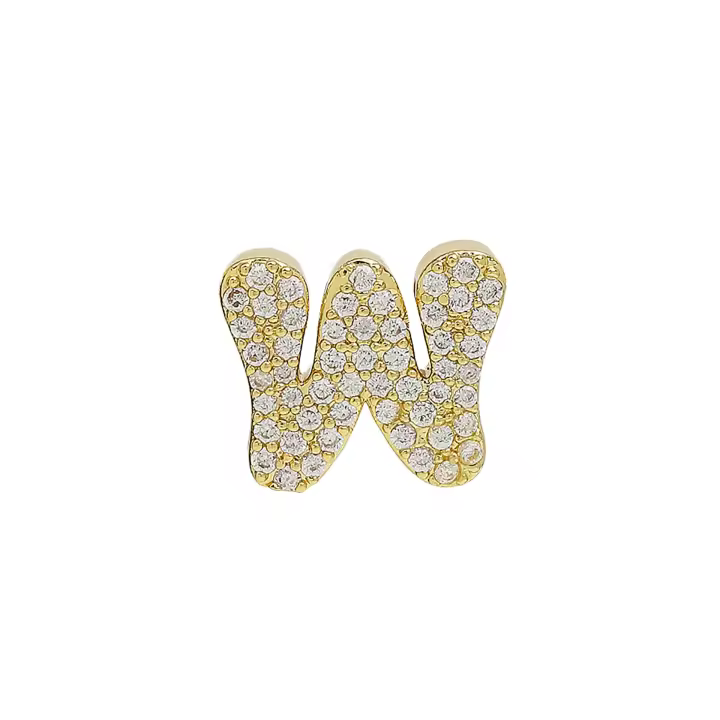 Pulseras personalizadas con 26 letras en inglés, pulseras con nombre de circonita de cristal, pulseras con letras deslizantes DIY, joyería de cumpleaños - 1