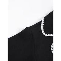 Camiseta de lana de doble cara para mujer, chaqueta cortavientos tejida con solapa de manga larga, holgada, otoño e invierno - details 9