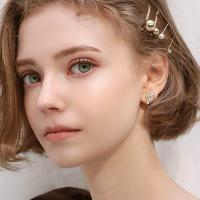 6 Pares Clip On Pendientes Cubic Zirconia Nudo de Perla Twist Clip On Pendientes sin perforar para las mujeres niñas Clip Pendientes Set - details 2
