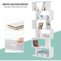 Estantería de Libros 6 Compartimentos de Almacenamiento de Pared Blanco MDF 60x23,5x160cm - details 4