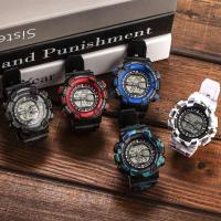 Reloj Deportivo de Lujo para Hombres Automático, Resistente al Agua, Luminoso, Reloj Digital de Pulsera de Cuero - details 0