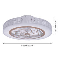 Ventilador de Techo LED Inteligente 220V, 20.5 Pulgadas, Luz Cálida, Luz Neutra, Luz Blanca - details 1