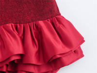 Vestido largo elegante con mangas grandes, tejido elástico fino, moda de primavera con dobladillo elegante para mujer - details 4