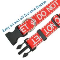 Collar de perro no mascota, resistente duradero con hebilla, amarillo, para perros pequeños, medianos y grandes, ustable - details 4