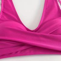 Conjunto de Bikini de 2 Piezas para Mujer Traje de Baño Sin Mangas con Cuello en V y Cintura Alta - details 14