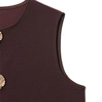 PB&ZA2025 ropa interior para ir al trabajo, chaleco de punto sin mangas con cuello redondo, top decorado con botones para mujer - details 7