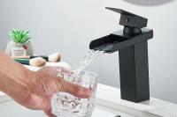 Grifo de cascada, grúa de acero inoxidable para baño, lavabo, grifo mezclador - details 1