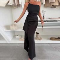 Elegante Vestido Largo de Cintura Alta con Cuello Desviado Moda Nocturna Elegante para Mujeres 2025 - details 3