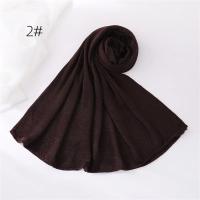 18 colores liso suave fino poliéster Hijabs mujeres largo musulmán chal bufanda turbante envolturas para la cabeza señora islámico 170*70Cm - details 11