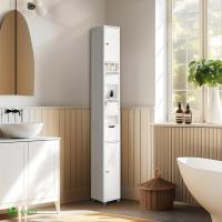 Mueble Columna de Baño, Estanterías con 2 Puertas y 1 Cajón, Estantes Ajustables Espacio - details 1