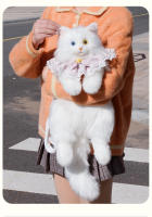 Mochila de Gato Blanco Juguete de Peluche Diferente Regalo de Cumpleaños Ideal - details 5