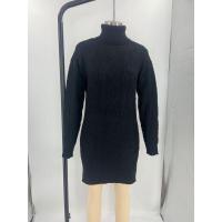 Nuevo vestido de mujer 2023 con cuello, manga larga, tejido grueso y elegante, envuelto en una torsión de pierna alta para otoño e invierno - details 9