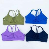 Sujetador deportivo con tirantes cruzados para mujer, pantalones cortos de entrenamiento de gimnasia, chaleco de yoga, corsé ajustado de alto impacto, acolchado suave reforzado para correr - details 0