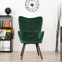 Sillones de salón Butaca nórdica Sillas Escandinavo Relax Acolchado con reposabrazos y patas de madera, tela, para dormitorio comedor, gris - details 30