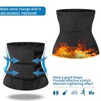 Entrenador de cintura moldeador de cuerpo cinturón de sudor adelgazante recortador de cintura para mujeres cinturón adelgazante para pérdida de peso del vientre recortador de barriga con ajuste - details 4