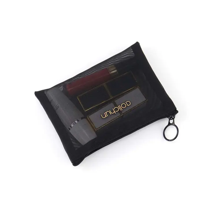 Bolsa negra con cremallera de gran capacidad, bolsa de lavado transparente, estuches de cosméticos, bolsas de cosméticos de malla, bolsa de aseo, bolsas de maquillaje - 1
